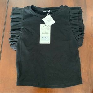 Zara Ruffle Sleeve Top